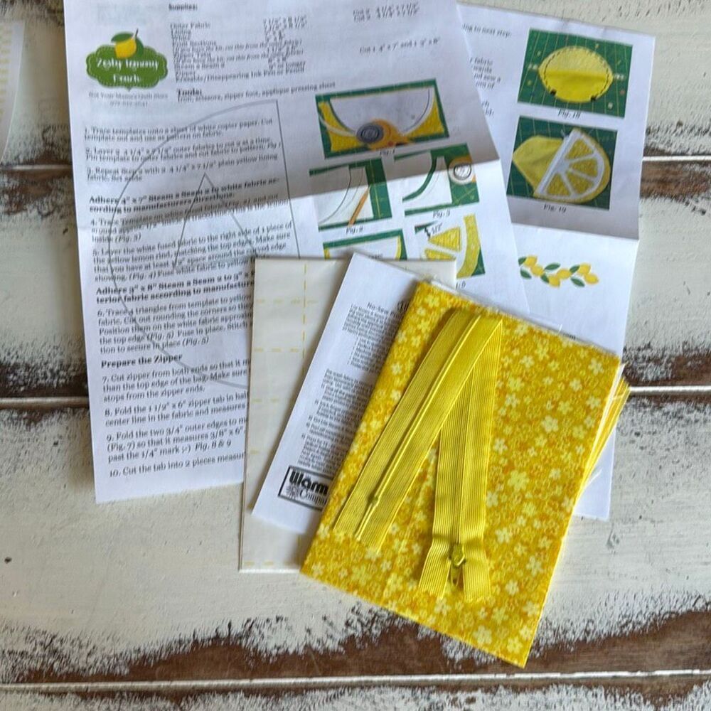 Pattern zesty lemony pouch - Picture 4 of 4